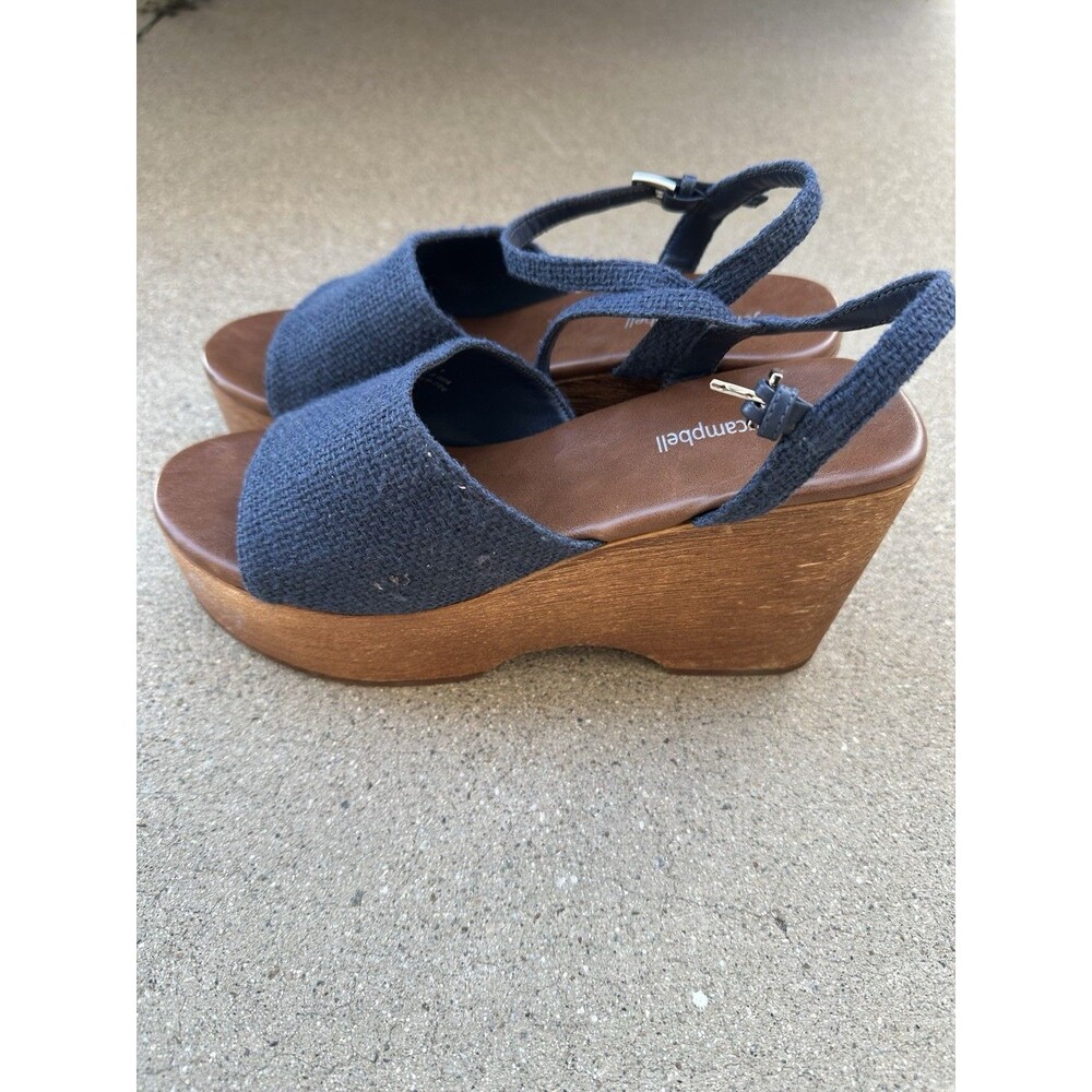 Jeffrey Campbell On Deck Platform Sandal Women's Navy Blue Size US 9